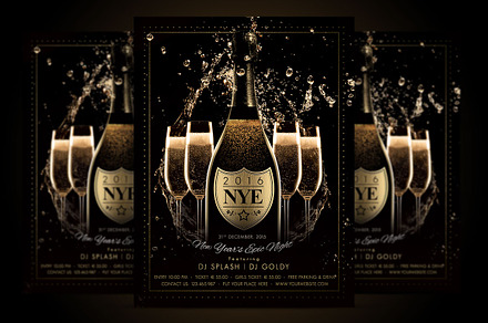 NYE New Year Flyer - Champagne Night