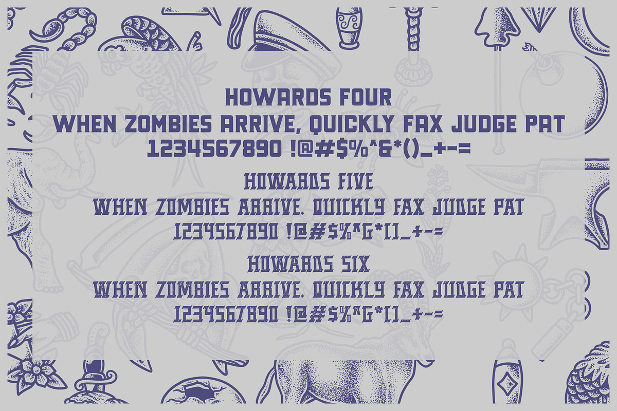 Howards Font Family + Extras preview 8