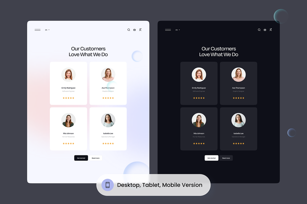 Testa - Testimonial & Review Section, a Websites & App Template by SLAB! Design (Photo 2 of 4)