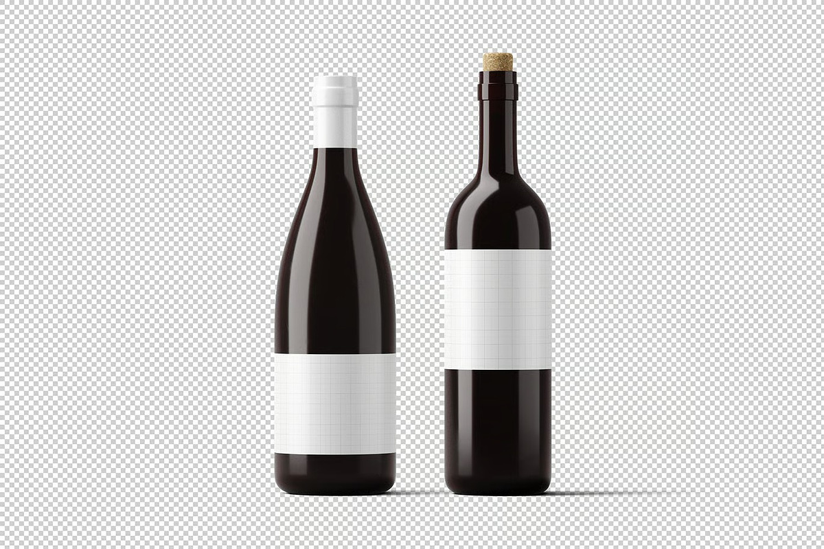 Set Wine Bottles Mockup, a Product Mockup by zpackcreative (Photo 2 of 4)