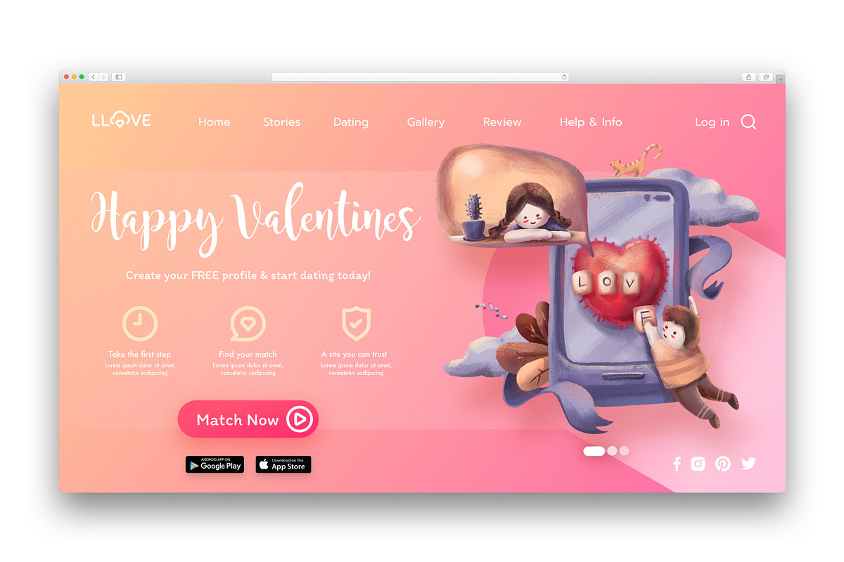 Message for Valentine's day, a Decorative Illustration by Artmeesri (Photo 2 of 3)