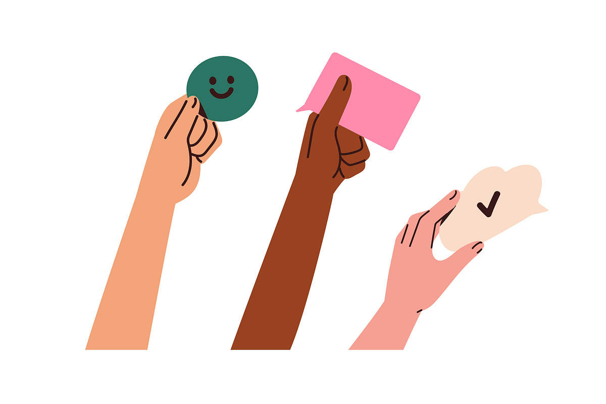 Hands with heart, star, emoji symbol, a Person Illustration by Good Studio (Photo 16 of 25)