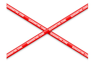 Quarantine zone warning tape. Novel, an Object Illustration by 32pixels