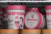 Ice Cream Cup Packaging Mockup, a Cups & Container Mockup by graphicsauce (Thumbnail 4 of 4)