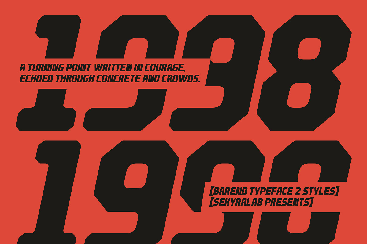 Barend - Brutalist Display Sans Font, a Sans Serif Font by Sekyra Lab (Photo 8 of 16)