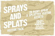 Sprays and Splats - Vector Pack, a Texture Graphic by Downloads for Designers (Thumbnail 1 of 6)