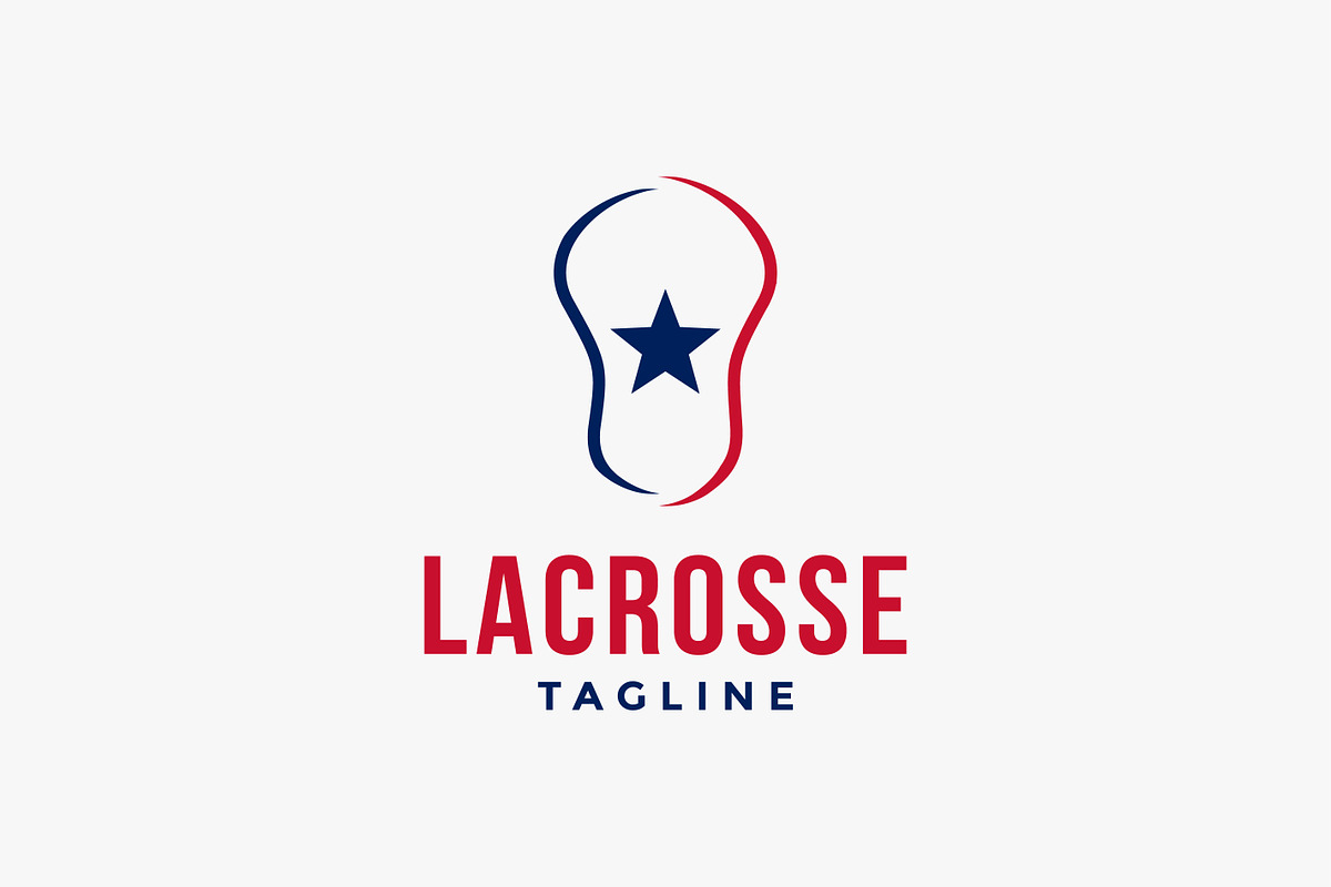 Simple minimal lacrosse sport logo, a Branding & Logo Template by DOMHOUZE