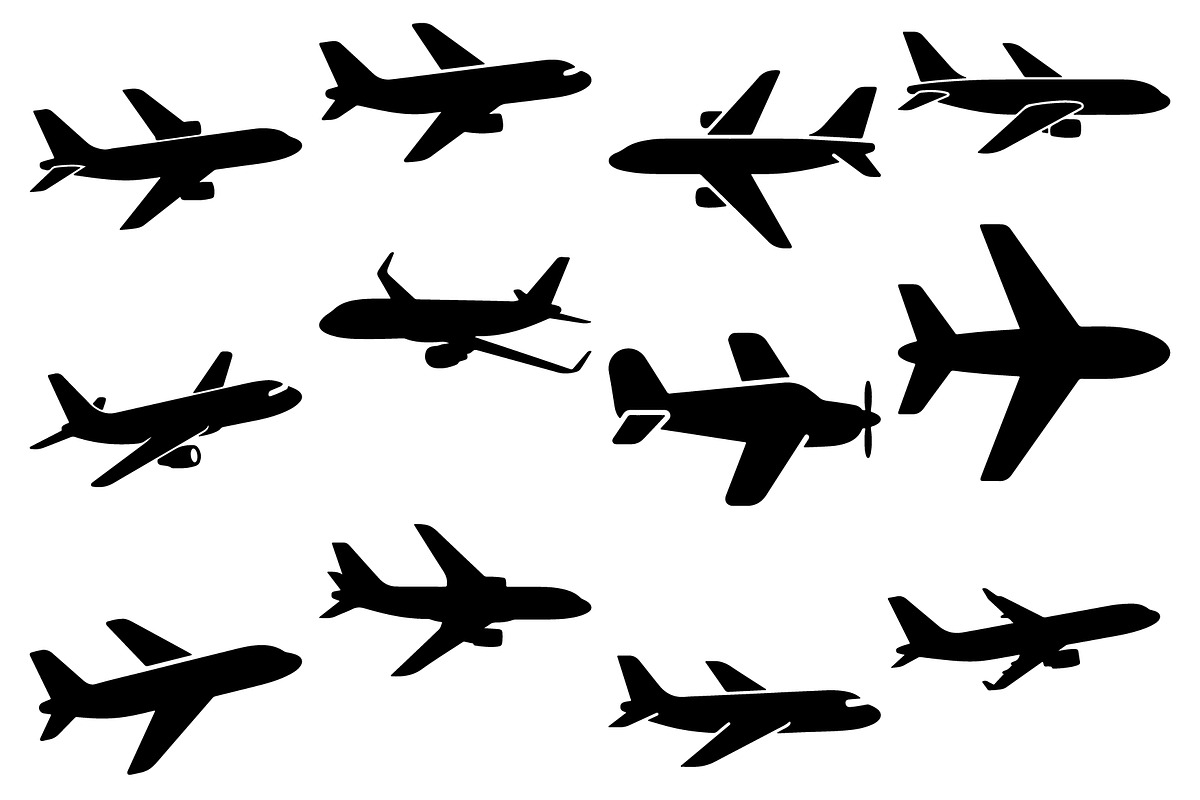 Airplane SVG Bundle, a Transportation Illustration by balal (Photo 1 of 13)