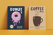 Donut & Coffee Shop Flyer, a Flyer Template by FaraHelal (Thumbnail 1 of 2)