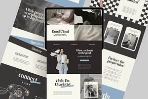 Canva Website Template, a Landing Page Template by Anna Design Studio