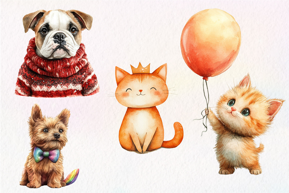 Quirky Dog & Cat Sublimation Bundle, an Illustration by Dream Creation (Photo 6 of 6)