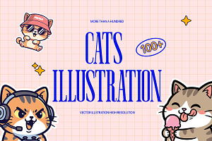 Cute Cat Illustrations 100+