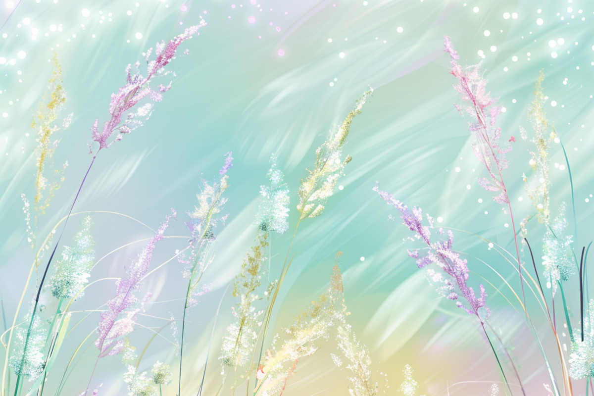 Whimsical Spring Grass and Flowers, a Background Graphic by Printable Treasure (Photo 6 of 9)