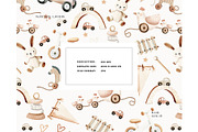 Childhood vintage toy pattern, a Texture Graphic by Milatoo (Thumbnail 4 of 4)