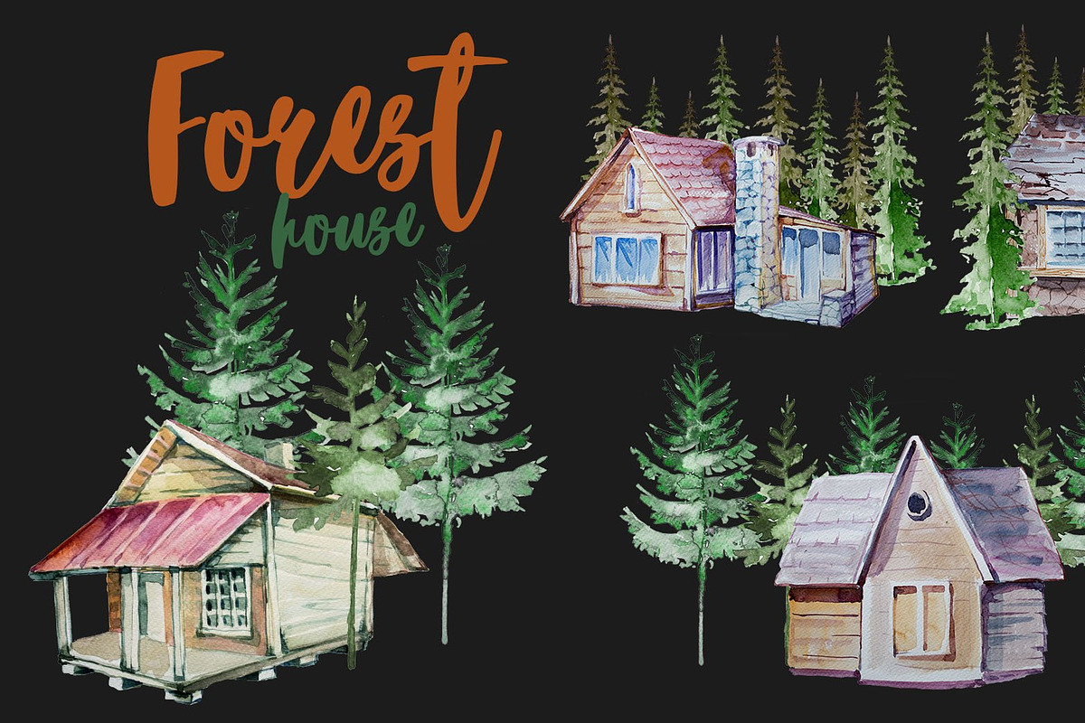 90%OFF! Watercolor Forest Bundle, an Animal Illustration by ArtCreationsDesign (Photo 11 of 18)