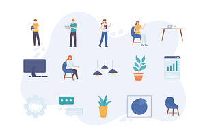 coworking people supplies, a Person Illustration by studiogstock