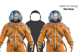 PSD Mockup 3D NASA Astronaut 41