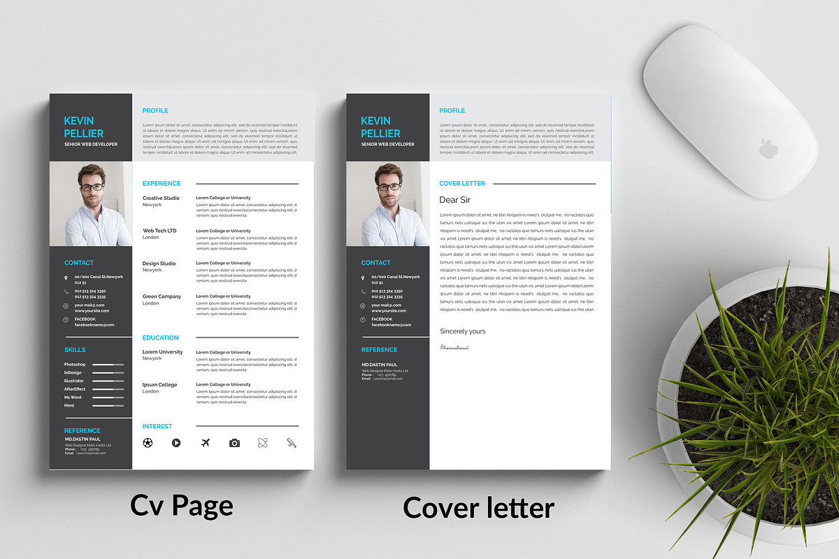 Professional Resume CV Template, a Resume Template by Blackcloud_Creations (Photo 8 of 8)