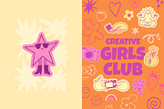 Creator Girls Club, vector doodles, an Object Graphic by venimo (Thumbnail 8 of 11)