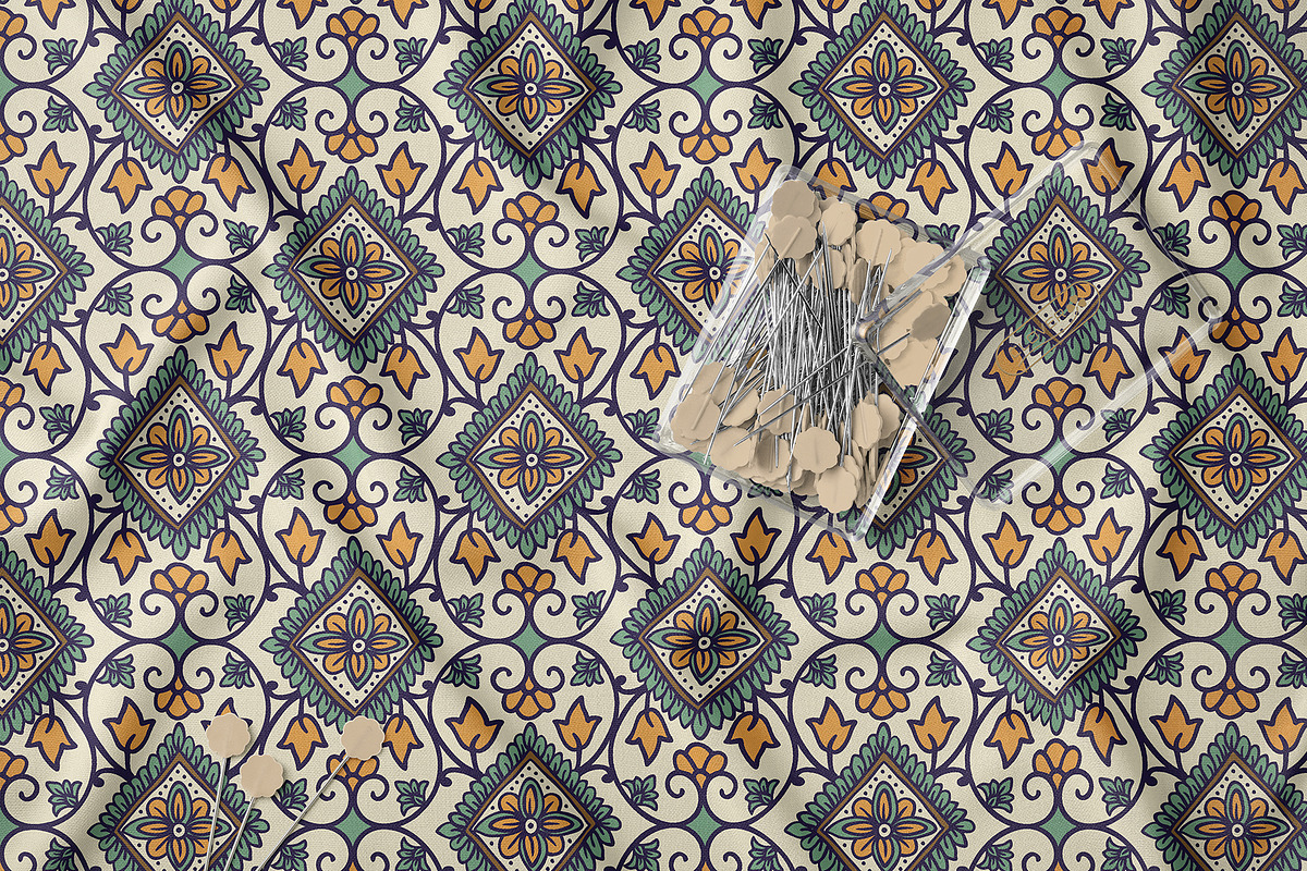 Vintage Azulejo Tile Pattern, a Pattern Graphic by StudioGlouna (Photo 3 of 6)