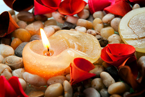 Candle and Petals, a Beauty & Fashion Photo by THP Creative