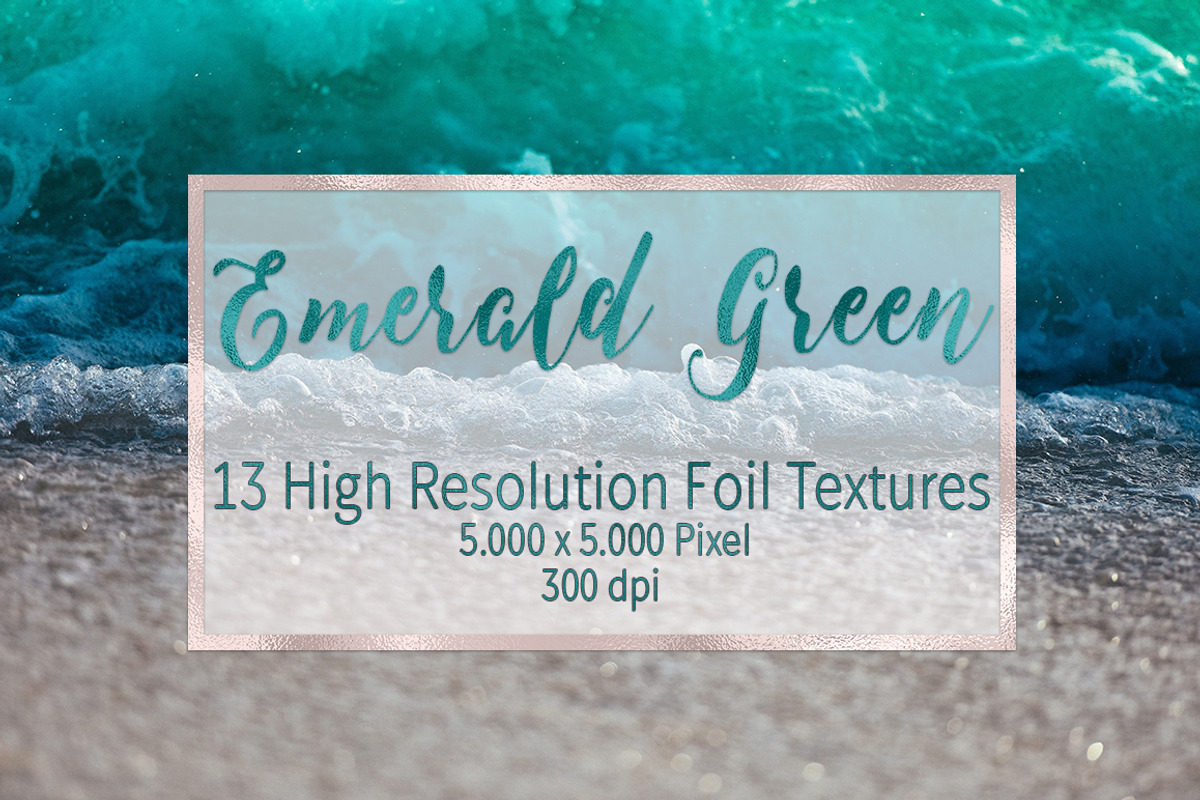 Emerald Green Foil Textures, a Texture Graphic by U + Me Studio (Photo 1 of 3)