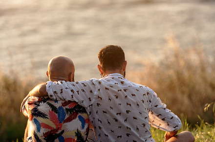 Couple hugging each other.LGBT commu, a Person Photo by Perpis