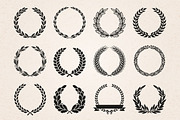 Laurel Wreaths Vector, 35 Elements, an Object Graphic by Digiselector Design Goods (Thumbnail 3 of 5)