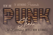 Steampunk Neon 3D Lettering, a Graphic by TVartworks (Thumbnail 1 of 11)