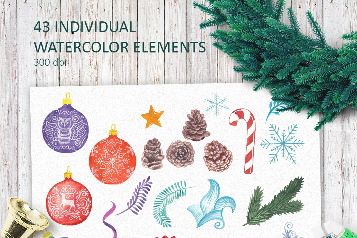 Merry Little Christmas Set, a Decorative Illustration by HannaSymo (Photo 2 of 4)