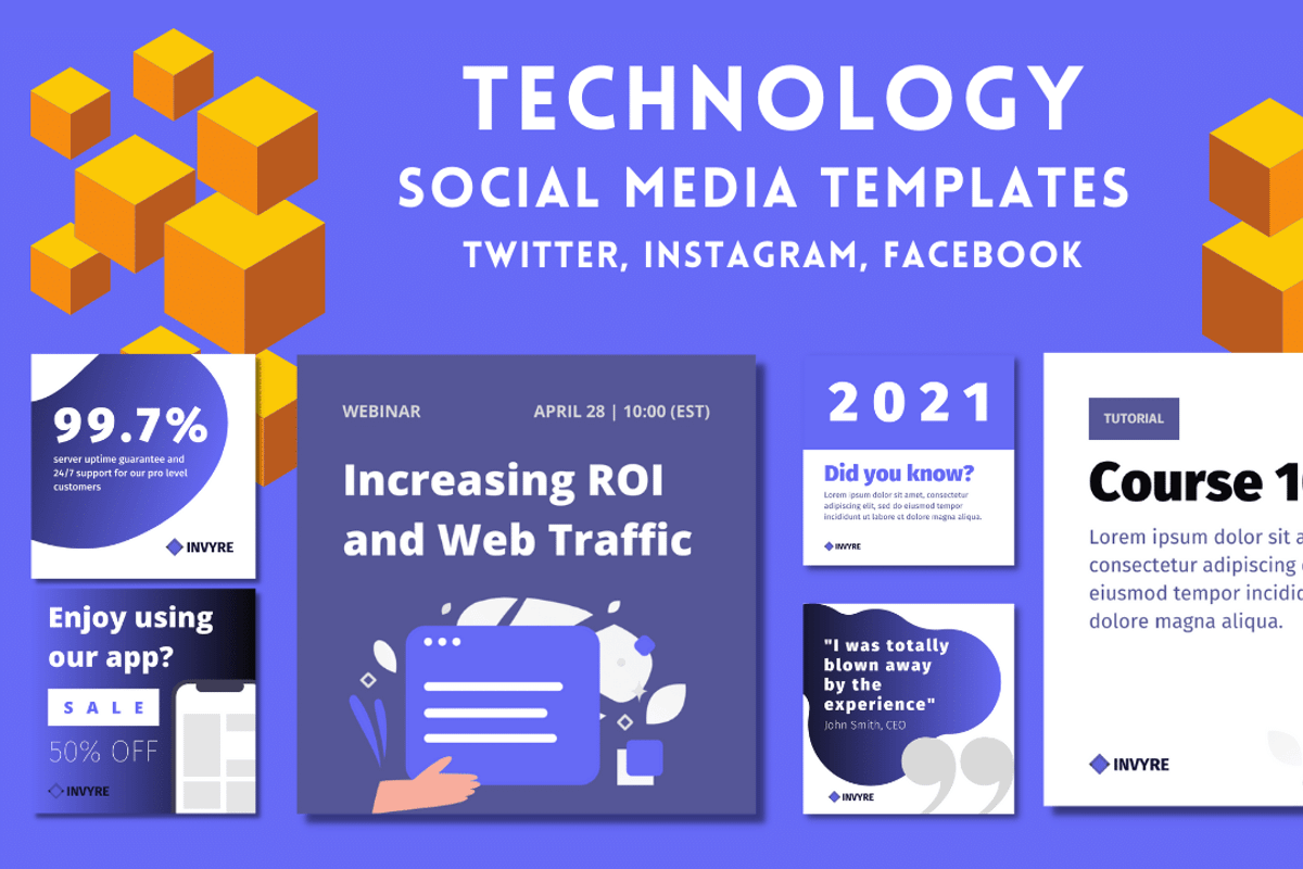 Technology Social Media Templates, a Social Media Template by Minva Themes (Photo 1 of 3)