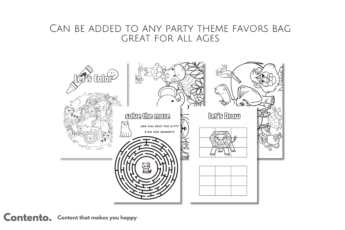 Animals Party Favors Activity Book, a Stationery Template by Contento BH (Photo 3 of 3)