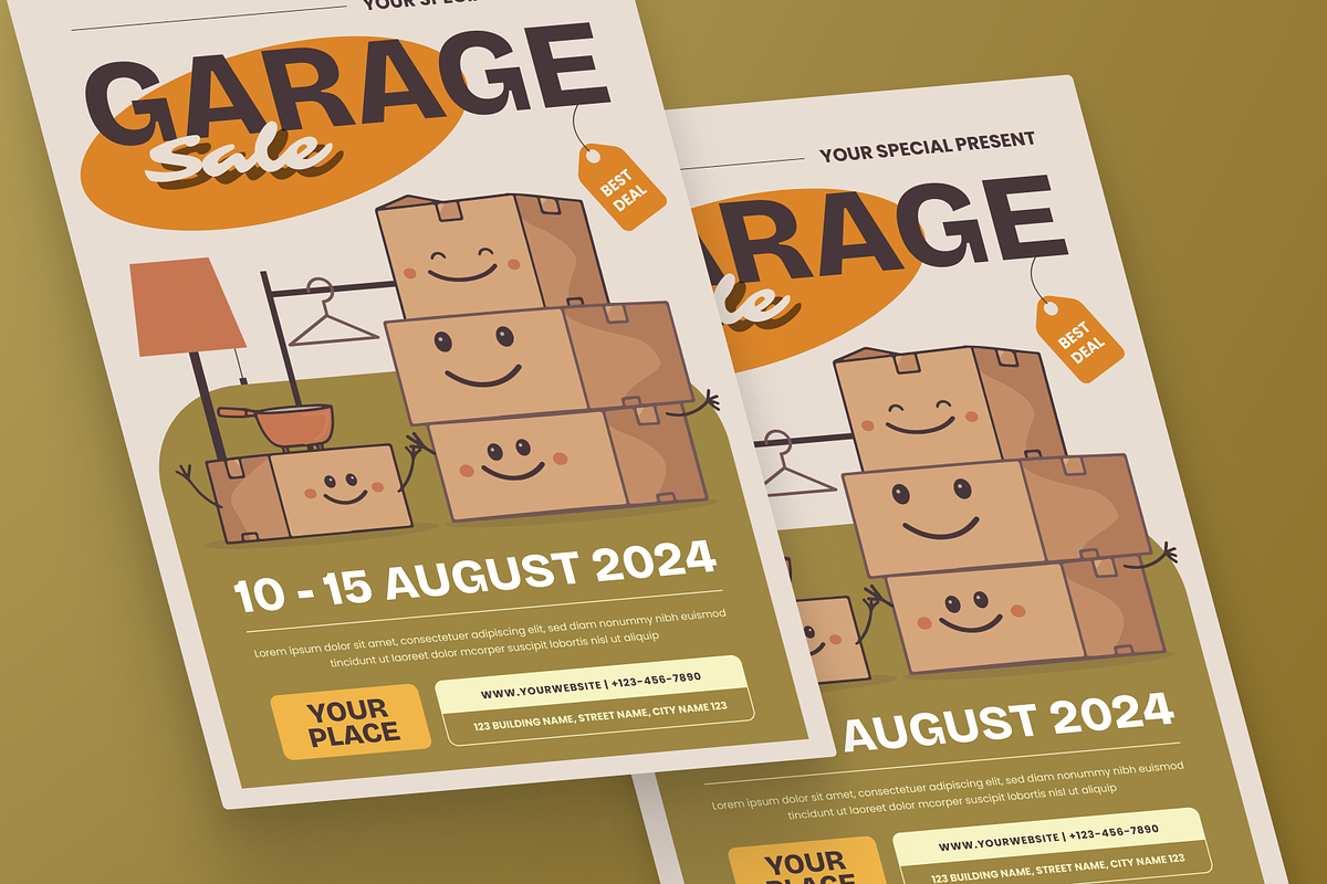 Illustration Garage Sale Flyer, a Flyer Template by MMPixelCraft (Photo 2 of 5)