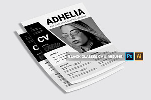 Black Glasses CV & Resume