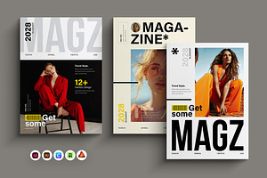 Digital Magazine Cover Template, a Magazine Template by Spark_Creative