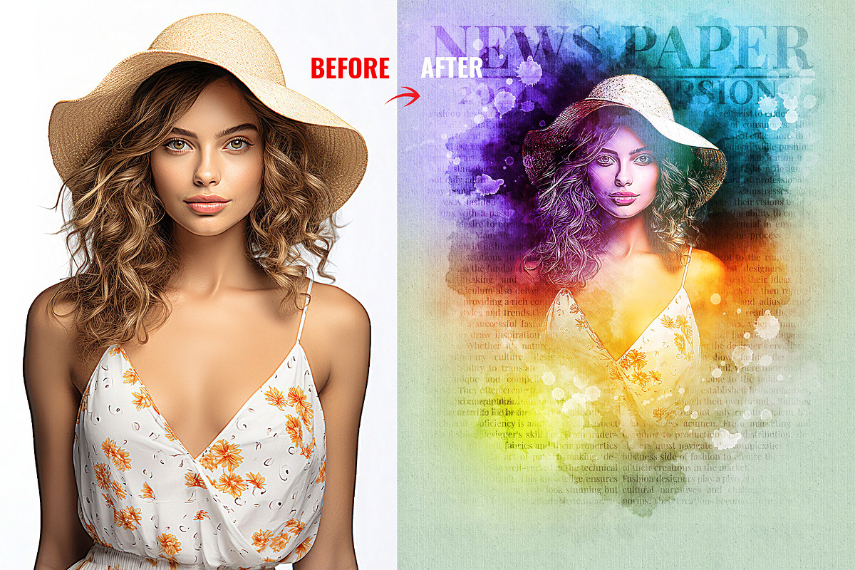 News Paper Mixed Media Art Effect, an Action Add-On by MRI STUDIO (Photo 5 of 43)
