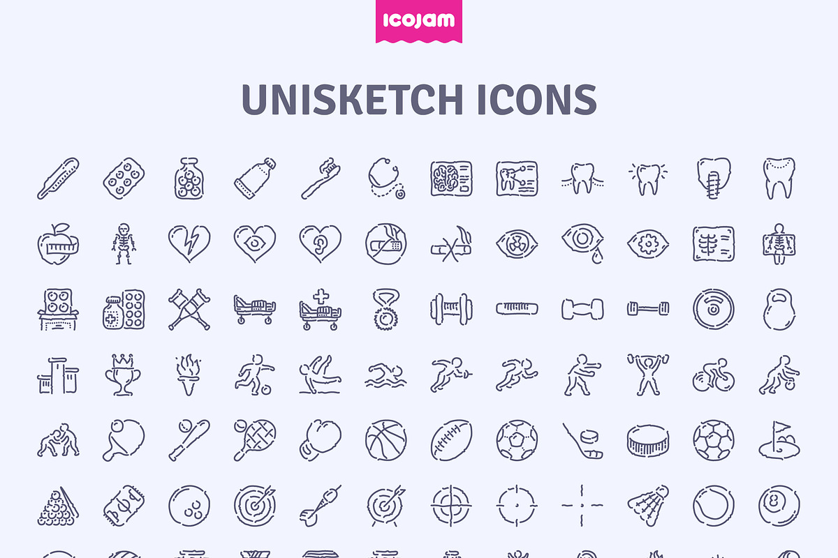 3000 Unisketch icons, an Outline Icon by Icojam store (Photo 5 of 12)