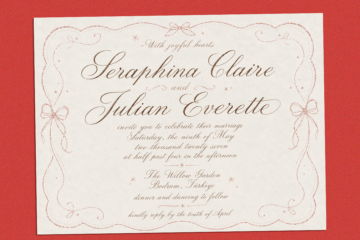 Lilac Cursive, a Handwritten Font by Lilithcollageart (Photo 6 of 9)