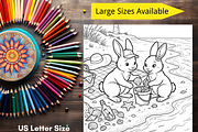 Cozy Animal Couple Coloring Pages, a Brochure Template by LA Design (Thumbnail 8 of 10)