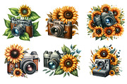 Floral Vintage Camera Clipart, an Illustration by SinaCreation (Thumbnail 3 of 5)