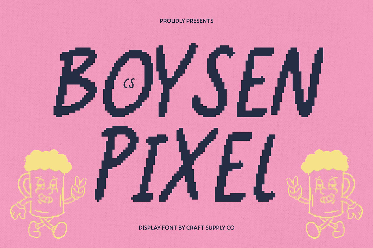 CS Boysen Pixel, a Sans Serif Font by Craft Supply Co. (Photo 1 of 8)