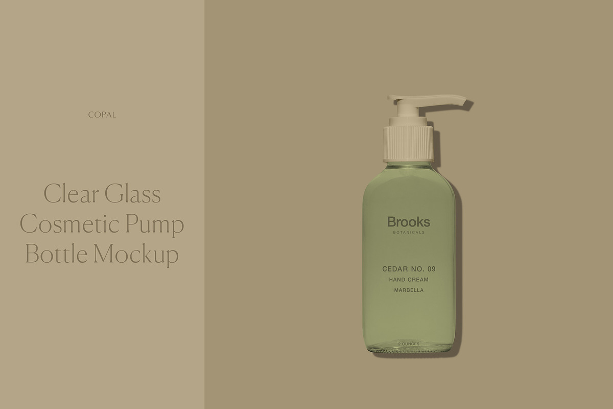 Glass Cosmetic Pump Bottle Mockup, a Pens & Pencil Mockup by Copal (Photo 1 of 17)