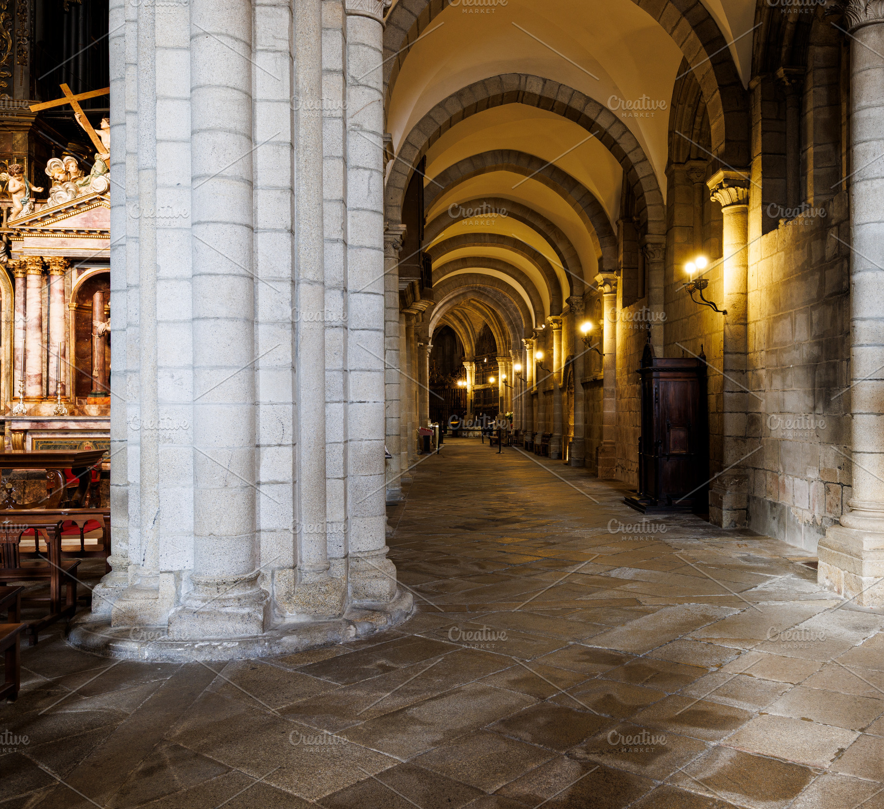 Interior View of the Cathedral of Santa Maria, Lugo, Spain, an Architecture Photo by Bepslabor
