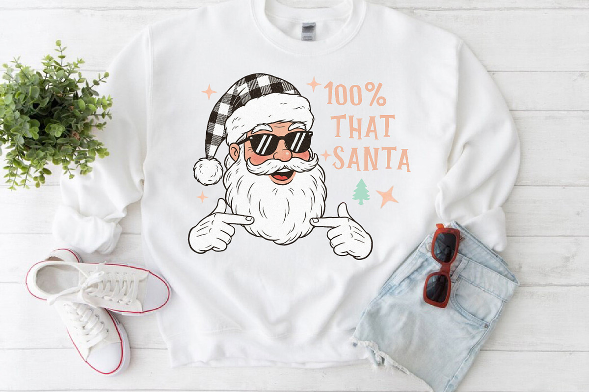 100% That Santa Sublimation PNG, an Illustration by Craft Nest (Photo 5 of 6)