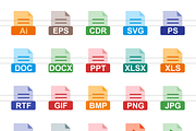 148 Files & Folders Flat Icons, an Outline Icon by IconBunny (Thumbnail 2 of 6)