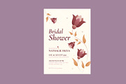 Floral Bridal Shower Invitation, a Card Template by Neermana (Thumbnail 2 of 4)