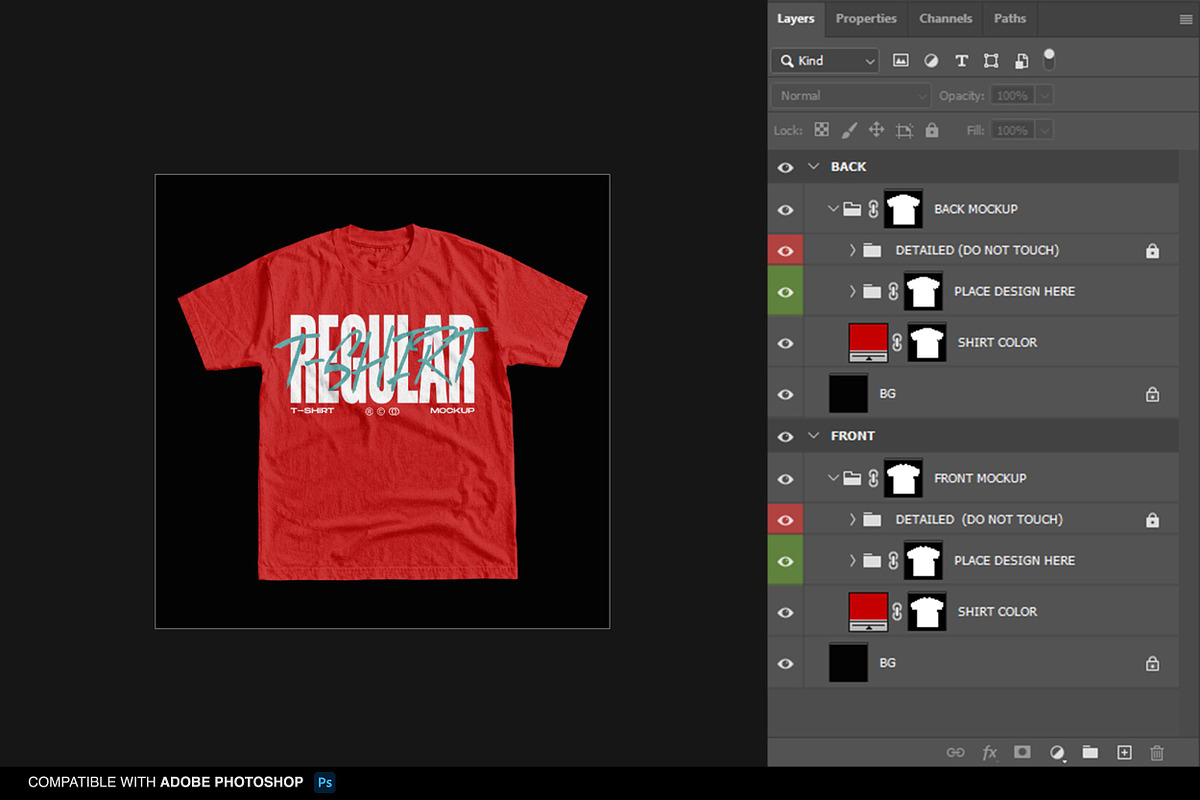Heavyweight Regular T-shirt Mockup, a Shirt Mockup by Irhasalfahad (Photo 6 of 6)