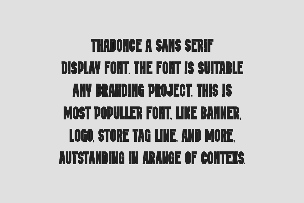 Thadonce - Racing Font, a Sans Serif Font by Iqsiart Studio (Photo 2 of 6)