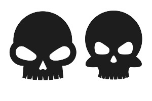 Skull Silhouette Set 1 Procreate