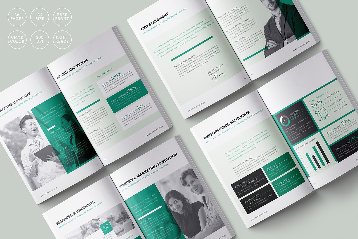 Corporate Annual Report Layout, a Brochure Template by Designsoul14 (Photo 5 of 15)